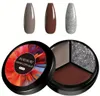 Tri-Tone Elegance: Nail Gel Polish Trio, Sofisticated Shades Sparkle Finish, Long Lasting Nail Art Kit