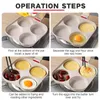 Poêle à œufs omelette épaissie avec couvercle antiadhésif, 4 tasses, poêle à œufs frits pour petit déjeuner, poêle, cuiseur à œufs, moule 240313