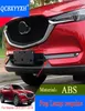 QCBXYYXH CARSTYLING 2PCS ABS Front Fog Light Trim Cover för Mazda CX5 2017 2018 Bakre dimlampa Externa paljetter Tillbehör7206092