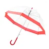 Guarda-chuvas transparente guarda-chuva para chuva criativa mulheres meninas senhoras novidade itens alça longa guarda-chuvas à prova de chuva