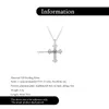 Design Necklace for Women and Men VVS D Color 0.5ct 1ct Moissanite Pendant Cross Pattern 925 Sterling Silver Necklaces Jewelry