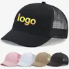 Ballkappen benutzerdefinierte Logo Unisex Kurzkrempe Baseball Frauen atmungsaktiven Festkörperverstellbaren Snappback Trucker Cap Männern Hip Hop Dad Hut