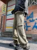 Jeans da uomo Cerniere da uomo Multi tasche High Street American Retro Harajuku Pantaloni in denim effetto lavato effetto hip-hop sciolto primavera autunno