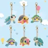 Stitch 5d Diy Diamond Lackierter Schlüsselbund niedlicher Tieranhänger Keychain eingelegt mit bemalter Diamant Stickerei handgefertigtes Kunstschlüsselkettengeschenk