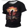 T-shirts pour hommes Été pour hommes T-shirts courts Slve Tops Vêtements Pêche Chemises graphiques Vêtements Strtwear O-Cou Pulls Chemise de pêche masculine Y240314