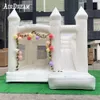 wholesale Plein PVC Blanc Bounce House cavalier Mariage Gonflable Bouncy avec toboggan Bouncy Castle Air Bouncer Combo sautant Pour Enfants Adultes inclus ventilateur bateau gratuit