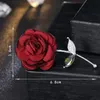 Love Flower Rose Brooch Retro Elegance Collar Pin Women's Silk Scarf Buckle Suit Accessories Jewelry Gift