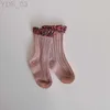 Kids Socks New Spring Childrens Frilly Socks Ruffles Lace Girls Ankle Socks Soft Toddlers Infant Baby Cotton Socken Kids Princess Sock YQ240314