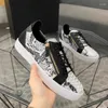 Casual Shoes Men Python Print Luxury Handmade Lace-up ZIP Low Top Men's Platform Flats Snakeskin Sneakers Hombre Size 35-47