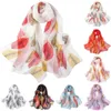 Scarves Scarfs For Women Lightweight Print Floral Pattern Scarf Shawl Fashion Silk Hair Pansy Small