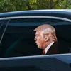 トランプ2024カーステッカーバナーフラグパーティー用品米国大統領選挙PVCカーウィンドウステッカー25*32cm