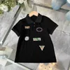 Luxury Kids Tracksuits T-shirt Set Summer Baby Clothes Size 120-170 cm Lapel Polo Shirt and Colorful Grid Printed Shorts 24mar