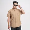 Men's Casual Shirts Stripe Shirt Summer Thin Fashion Business Short Sleeve Loose Simple Male Tops Plus Size 5XL 6XL 7XL 8XL 10XL