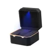 Caixa de relógio única com luzes led, caixa de exibição com superfície pintada de flanela macia, organizador de viagem, caixa de armazenamento de joias 240314
