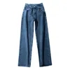 Frauen Jeans Frau Breite Bein Baumwolle Denim Kleidung 2024 Trand Streetwear Vintage Hohe Taille Hose Mode Gerade Hosen