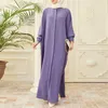 Vêtements ethniques Musulman Abaya Kaftan Femmes Longue Robe Islamique Dubaï Cardigan Robe Plaine Africaine Turc Asie du Sud-Est Vêtements