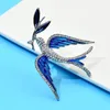 Brosches Cindy Xiang Purple Color Emalj Swallow For Women Bird Pin Olive Branch PACE DESIGN Winter Accessories