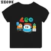 T-shirts Vente chaude Leo Le Camion Série TV Imprimer Dessin Animé Enfants T-shirt Filles Vêtements Bébé Garçons Noir À Manches Courtes T-shirt Enfants TopsTH5481 ldd240314