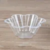 Bowls 100Pcs 320Ml Trumpet Shaped Disposable Ice Cream Bowl Transparent Plastic Plum Shaving