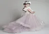 Abiti da ragazza di fiori per matrimoni Nuovo tulle increspato fiori fatti a mano Abiti da spettacolo con una spalla per bambine Glitz Kids Prom 5363498