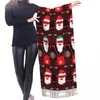 Écharpes de luxe Père Noël avec lunettes de soleil Noël Vacances Gland Écharpe Hiver Automne Chaud Châle Wrap Lady Mode Polyvalent