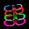 Fête faveur lunettes de lumière LED clignotant en forme de coeur lunettes de soleil Flash danses lunettes lumineuses Festival décoration cadeaux LT839