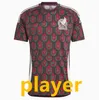 S-4XL 2024 Maillot de football du Mexique 19 20 21 Version du joueur des fans H.LOSANO CHICHARITO G DOS SANTOS RAUL 24 25 C. Vela Chemise de football Tops hommes et femmes ensembles uniformes manches longues