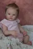 NPK 49CM Born Baby Girl Reborn Doll Prato Morbido Corpo coccolone Realistico Tocco Pelle 3D con vene visibili Art 240304