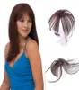 Frange à Clip 3D Invisible sans couture, tissage à la main simulé, Extension de cheveux humains, noir naturel, frange courte pour femme5530793