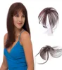 Clip 3D en flequillo Invisible sin costuras simulado tejido a mano extensión de cabello humano Natural negro femenino flequillo corto 5530793