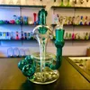 14 cm di altezza Feb Egg Bong Recycler Oil Rigs Narghilè Bong d'acqua in vetro Tubo da fumo con giunto da 14 mm