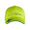 Ropa de motocicleta 2023 Nuevo F1 Driver Cap Forma 1 Equipo de carreras Béisbol Verde Para hombre Moda para mujer Gorras curvas Marca Bordado Sombrero para el sol OT29S