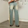 Damen Jeans Y2K Baggy 2024 Damenmode Ripped Trendy Vintage Slant Pocket High Waist Straight Leg Denim Hose Streetwear