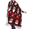 Scarves Luxury Santa Claus With Sunglasses Christmas Holiday Tassel Scarf Winter Fall Warm Shawl Wrap Lady Fashion Versatile