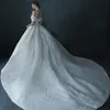 2024 Sparkle Glitter Brautkleider, schulterfreie Brautkleider, Kristalle, Spitze, Pailletten, Robe de Mariage, handgefertigte Spitzenapplikationen, Brautkleider, Übergröße, Vestido de Novia