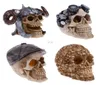 Resin Simulation Skull Shape Terrarium Reptile Hide Cave for Aquarium Fish Tank Decoration Ornaments Y2009221893784