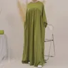 Vêtements ethniques Lâche Abaya Musulman Longue Robe Femmes Ramadan Eid Velours Satin Ballon Manches Turc Robes Africaines Dubaï Islamique Modeste