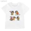 T-shirt Hot Summer ChildrenS Cartoon Teddy Bear Stampa grafica T-shirt Ragazzi e ragazze Bianco O Collo Abbigliamento casual Top Kid Abbigliamento carino ldd240314