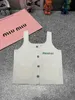 Kvinntankar Camis Designer MI24 Spring/Summer New Cute Style Colorful Hot Diamond Letter Decoration Thin Shoulder Strap Short Sticke Tank Top OTQ8