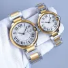 Relógios Designer Womens Watch Rodada Ouro Quartzo Aço Inoxidável Super Moda Senhora Presente 42mm 36mm Relógios de Pulso Montre de Luxe Dropshipping