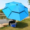 Abrigos 1.82m 360 ° Ao ar livre Praia Acampamento Pesca Guarda-chuva Dobrável Proteção solar Guarda-sol anti UV Guarda-chuva Toldo impermeável Guarda-chuva