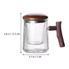 Wine Glasses Vertical Stripe Tea Cup Cups Of Coffee Double Bottom Whiskey Glass Infuser Mug Strainer Pretty Filter