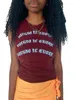 Women's Tanks Achlibe Women S Fitted Cropped Tank Tops Sleeveless Crewneck Letter Print Vest Going Out 2000s Clothes Camis (Wine Red S)