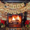 Decorazioni natalizie Merry Paper Banner Navidad Xmas Garland Flag Decorazione per la casa Camino Appeso Ornamento Anno Bunting