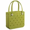 Bogg Borsa da spiaggia Estate Impermeabile Solido Scava fuori Lusso da viaggio in plastica Shopping PVC EVA Tote Borse da donna Borse a tracolla