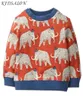 Girls Hoodies Kids Sweatshirt Toddler Girls Children Elephant Cartoon Pullover Baby Girl Tops Sweater Shirts Winter Clothes 27Y Y1453575