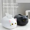 Tissue Boxes Napkins Kawaii Cat Tissue Box Kitchen Napkin Storage Box Wc Paper Container Desktop Toilet Paper Holder Nordic Style Home Decoration