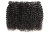 Natuurlijke Kleur 3 Bundels Jerry Krullend Human Hair Extensions Afro Stijl Braziliaanse Peruaanse Maleisische Indiase Remy Weft4464836