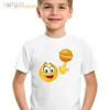 T-shirty letnia koszulka chłopcy T koszule wirowanie koszykówki dzieci tshirt dziecięce ubrania T-shirty topy dla dziewcząt koszule dziecięce ubrania ldd240314