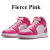 Z Box Jumpman 1S Buty koszykówki buty do koszykówki Buty golfowe odwrotne Mocha Fierce Pink Chicago Royal Dusted Clay Satin Hoded Olive Sneakers Women Mens Buty